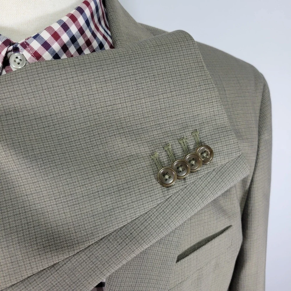 Banana‎ Republic Men's Sport Coat Jacket Two Button Olive Brown Light Weight 44L
